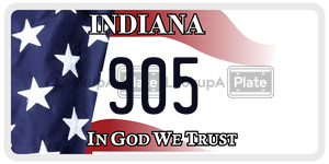 905 license plate in Indiana
