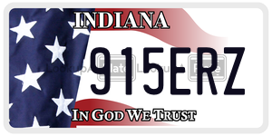 915ERZ  license plate in IN