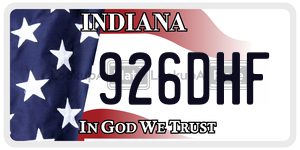 926DHF  license plate in IN