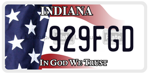 929FGD  license plate in IN