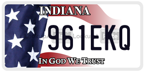 961EKQ  license plate in IN