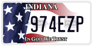 974EZP  license plate in IN