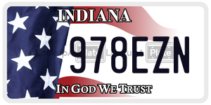 978EZN  license plate in IN