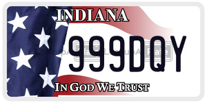 999DQY license plate in Indiana