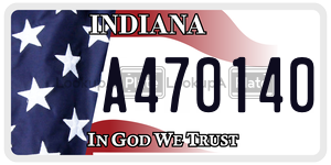 A470140  license plate in IN