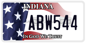 ABW544  license plate in IN