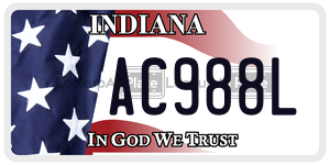 AC988L  license plate in IN