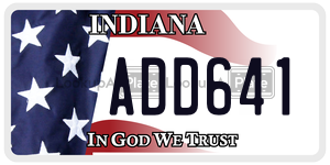 ADD641 license plate in Indiana