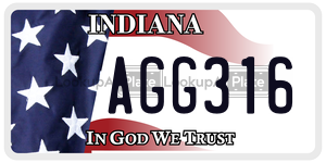 AGG316  license plate in IN