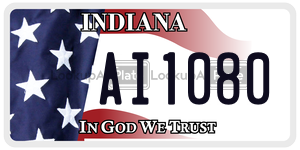 AI1080  license plate in IN