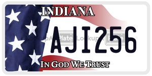 AJI256 license plate in Indiana