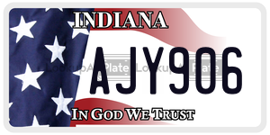 AJY906 license plate in Indiana