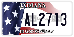AL2713 license plate in Indiana