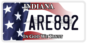 ARE892  license plate in IN