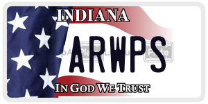 ARWPS license plate in Indiana