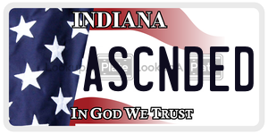 ASCNDED  license plate in IN
