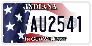 AU2541  license plate in IN