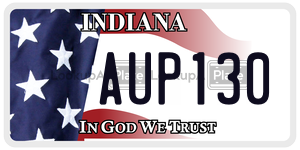 AUP130 license plate in Indiana