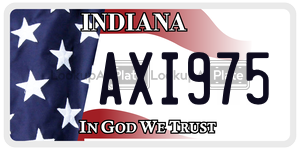 AXI975  license plate in IN