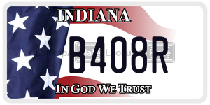 B408R  license plate in IN
