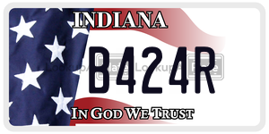 B424R  license plate in IN