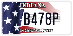 B478P  license plate in IN
