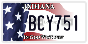 BCY751  license plate in IN