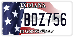 BDZ756  license plate in IN