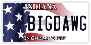 BIGDAWG license plate in Indiana