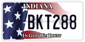 BKT288 license plate in Indiana
