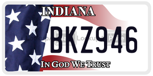 BKZ946 license plate in Indiana