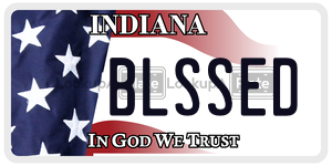 BLSSED  license plate in IN