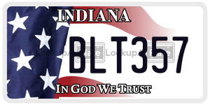 BLT357  license plate in IN