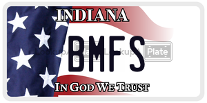 BMFS license plate in Indiana