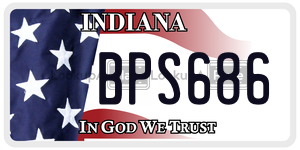 BPS686  license plate in IN
