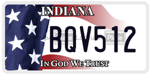 BQV512 license plate in Indiana