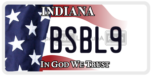 BSBL9 license plate in Indiana