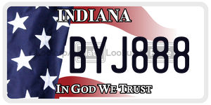 BYJ888  license plate in IN