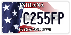 C255FP  license plate in IN