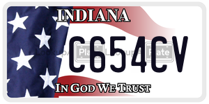 C654CV  license plate in IN