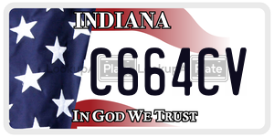 C664CV  license plate in IN