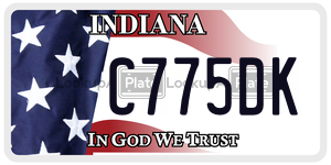 C775DK  license plate in IN