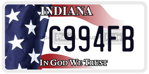 C994FB  license plate in IN