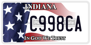 C998CA  license plate in IN