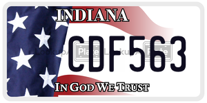 CDF563 license plate in Indiana