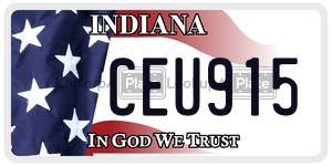 CEU915  license plate in IN