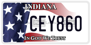 CEY860  license plate in IN