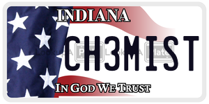 CH3MIST license plate in Indiana