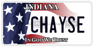 CHAYSE license plate in Indiana