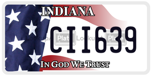 CII639  license plate in IN